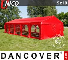 Tenda party UNICO 5x10m, Rosso