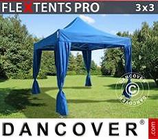 Tenda party 3x3m Blu, incl. 4 